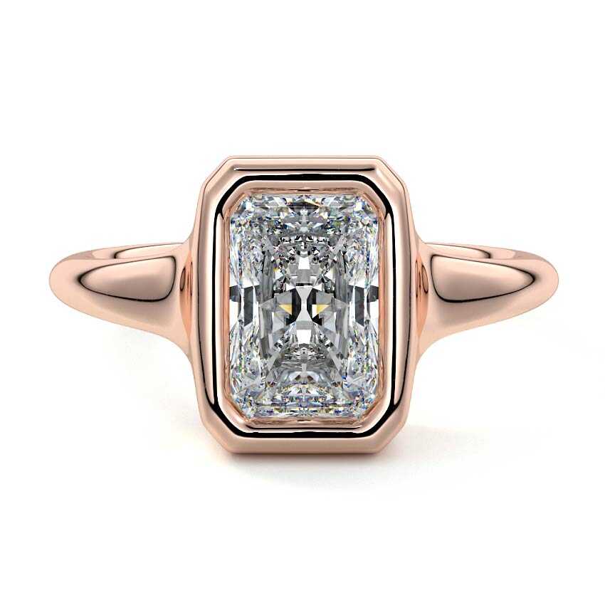 Gianna - Radiant Rose Gold Lab Grown Diamond Engagement Ring | Nura Lab