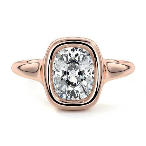 Gianna - Cushion Rose Gold Lab Grown Diamond Engagement Ring | Nura Lab