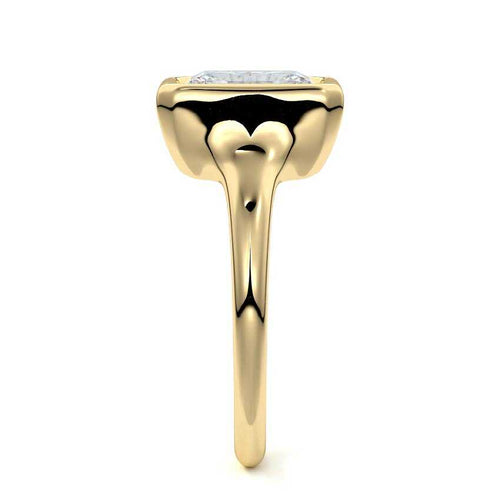 Gianna - Radiant Yellow Gold Lab Grown Diamond Engagement Ring | Nura Lab