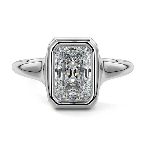 Gianna - Radiant Platinum Lab Grown Diamond Engagement Ring | Nura Lab