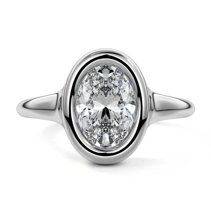 Gianna - Oval Platinum Lab Grown Diamond Engagement Ring | Nura Lab