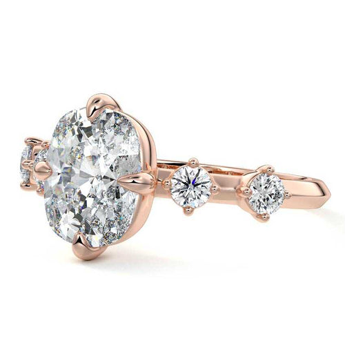 Ilana - Cushion Rose Gold Lab Grown Diamond Engagement Ring | Nura Lab