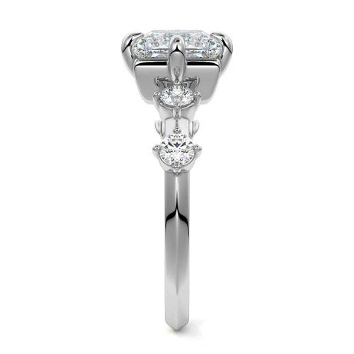 Ilana - Princess Yellow Gold Engagement Ring Side View | Nura Lab