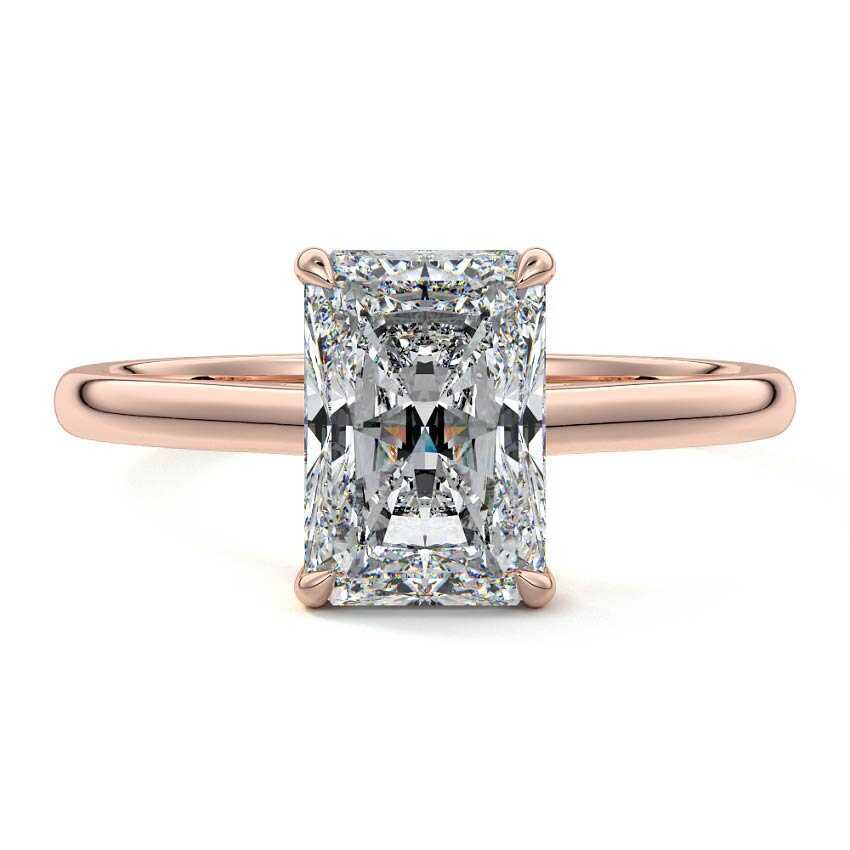 Ginevra - Radiant Rose Gold Lab Grown Diamond Engagement Ring | Nura Lab