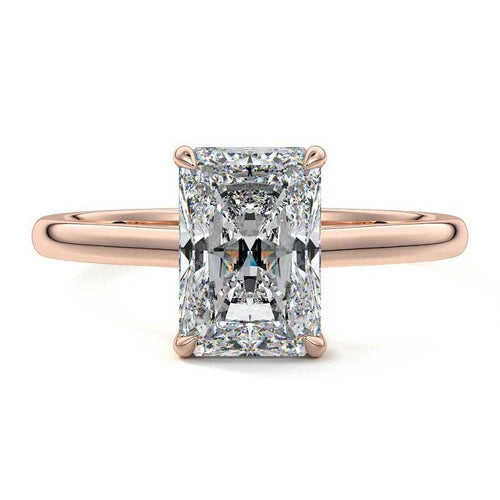 Ginevra - Radiant Rose Gold Lab Grown Diamond Engagement Ring | Nura Lab