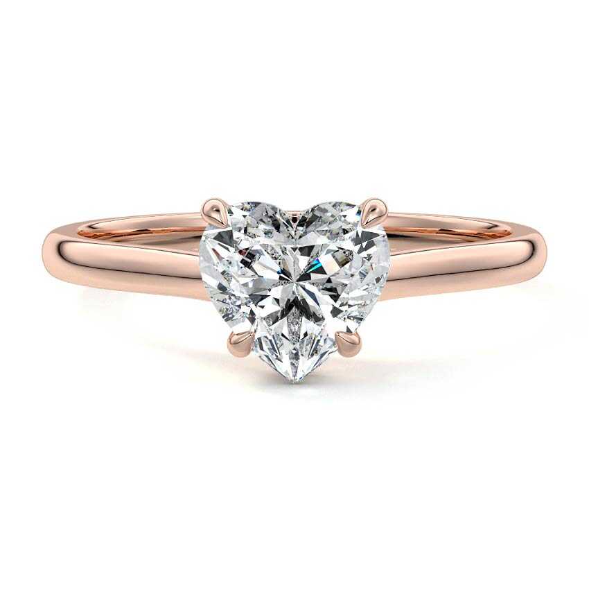Ginevra - Heart Rose Gold Lab Grown Diamond Engagement Ring | Nura Lab