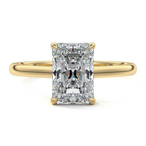 Ginevra - Radiant Yellow Gold Lab Grown Diamond Engagement Ring | Nura Lab