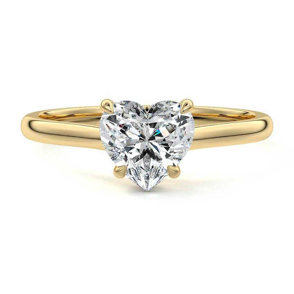 Ginevra - Heart Hidden Halo Solitaire Lab Grown Diamond Engagement Ring