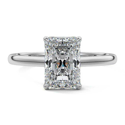 Ginevra - Radiant White Gold Lab Grown Diamond Engagement Ring | Nura Lab
