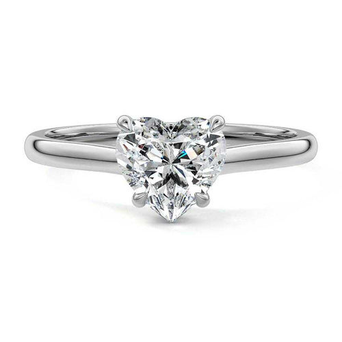 Ginevra - Heart White Gold Lab Grown Diamond Engagement Ring | Nura Lab