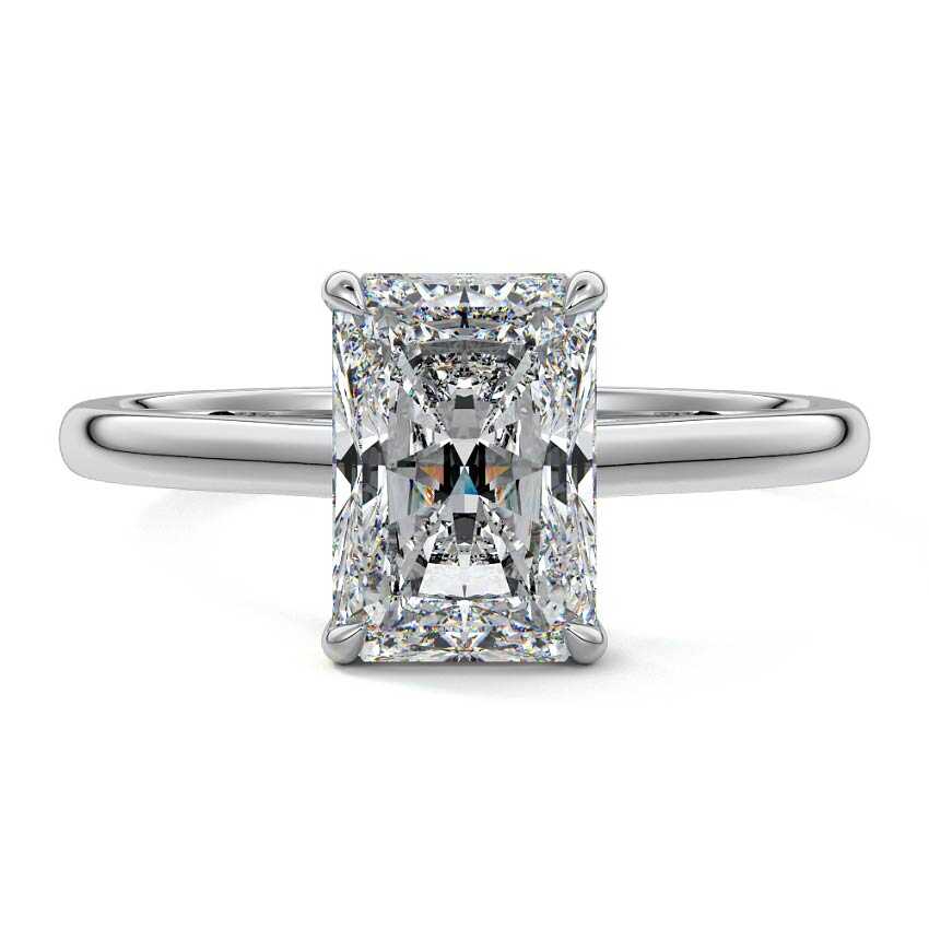 Ginevra - Radiant Platinum Lab Grown Diamond Engagement Ring | Nura Lab