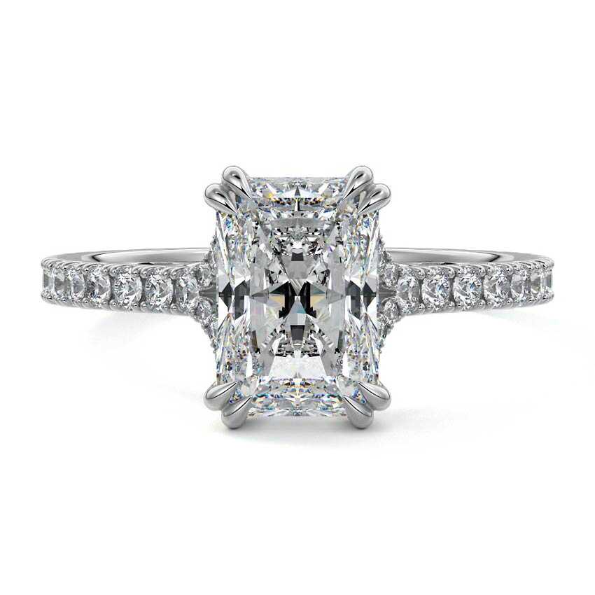 Imani - Radiant White Gold Lab Grown Diamond Engagement Ring | Nura Lab