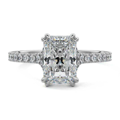 Imani - Radiant White Gold Lab Grown Diamond Engagement Ring | Nura Lab