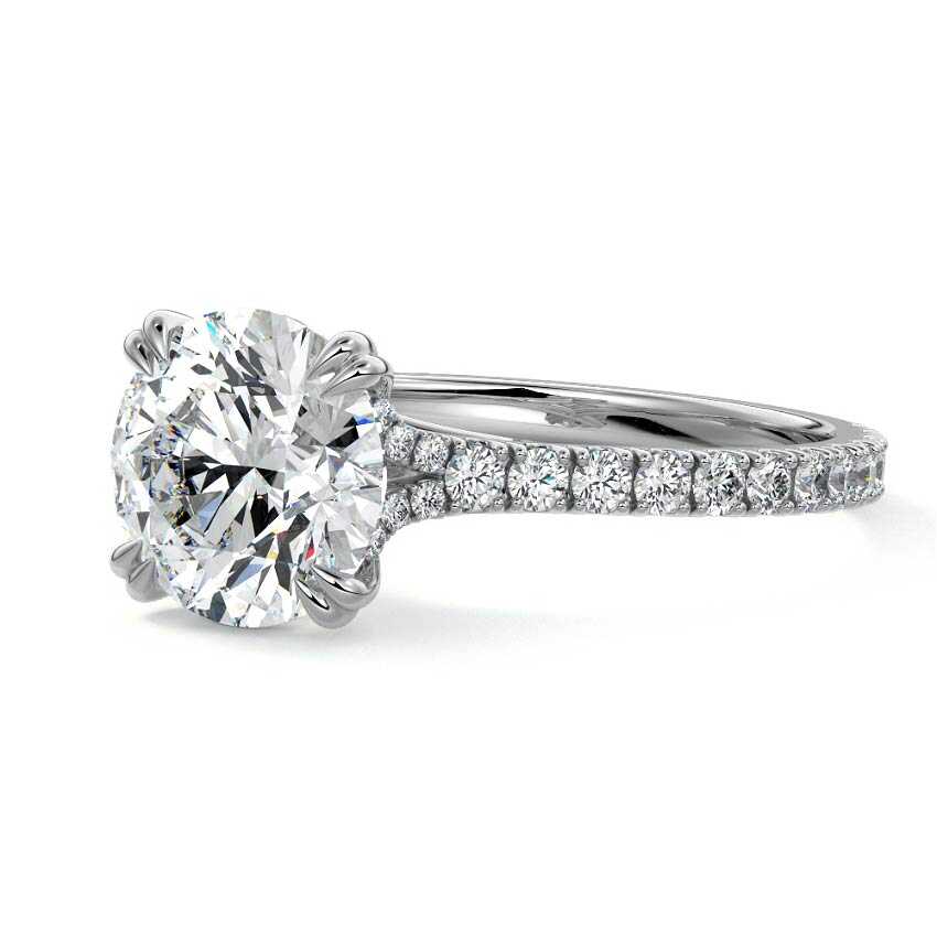 Imani - Round Platinum Lab Grown Diamond Engagement Ring | Nura Lab
