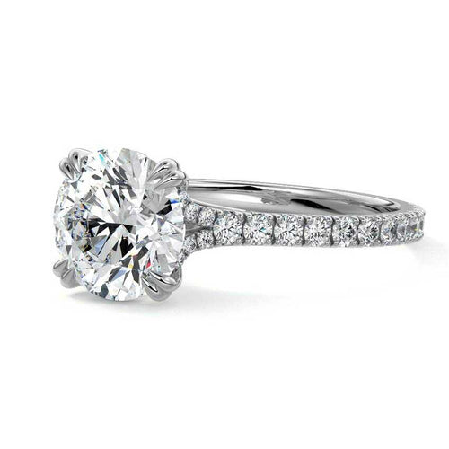 Imani - Round Platinum Lab Grown Diamond Engagement Ring | Nura Lab