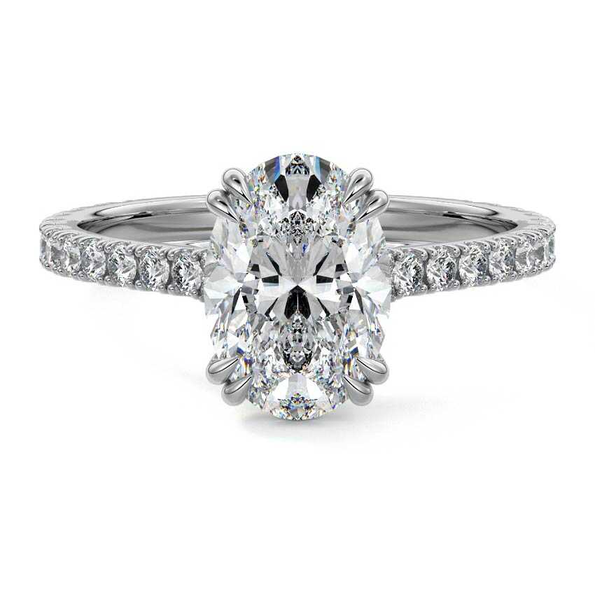 Imani - Oval Platinum Lab Grown Diamond Engagement Ring | Nura Lab