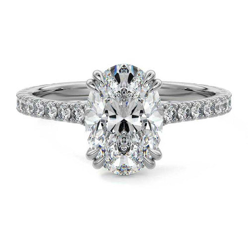Imani - Oval Platinum Lab Grown Diamond Engagement Ring | Nura Lab