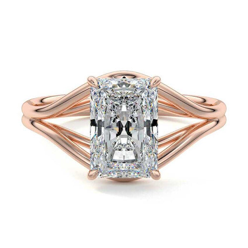 Irina - Radiant Rose Gold Lab Grown Diamond Engagement Ring | Nura Lab