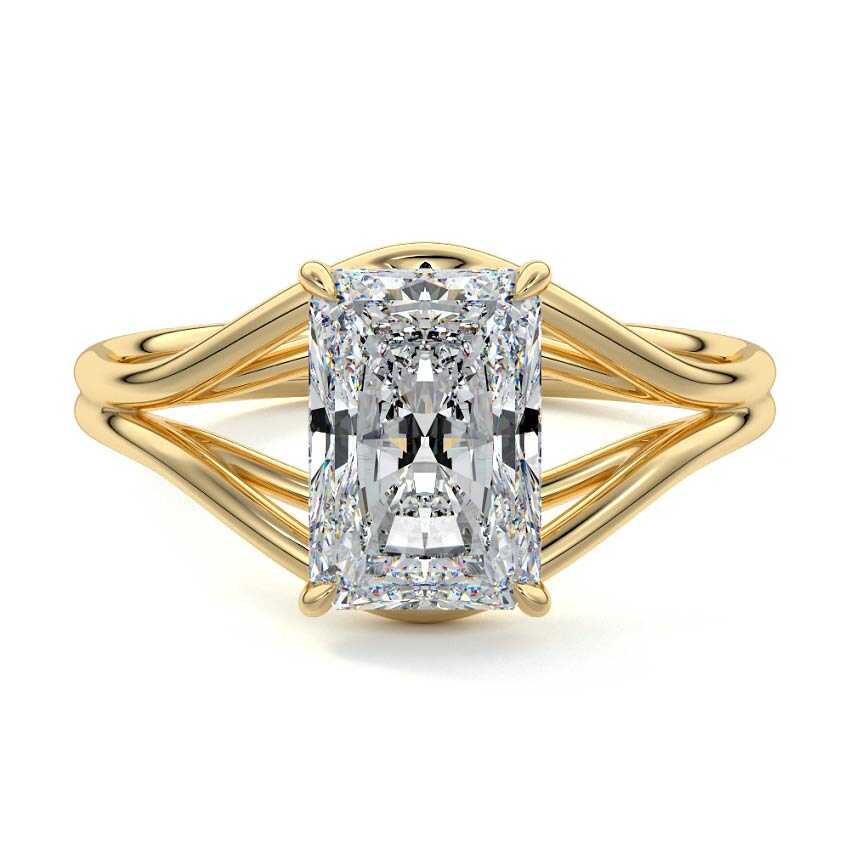 Irina - Radiant Yellow Gold Lab Grown Diamond Engagement Ring | Nura Lab