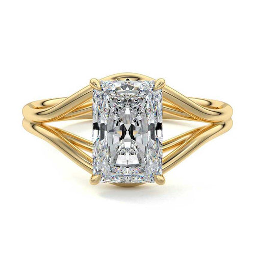 Irina - Radiant Yellow Gold Lab Grown Diamond Engagement Ring | Nura Lab
