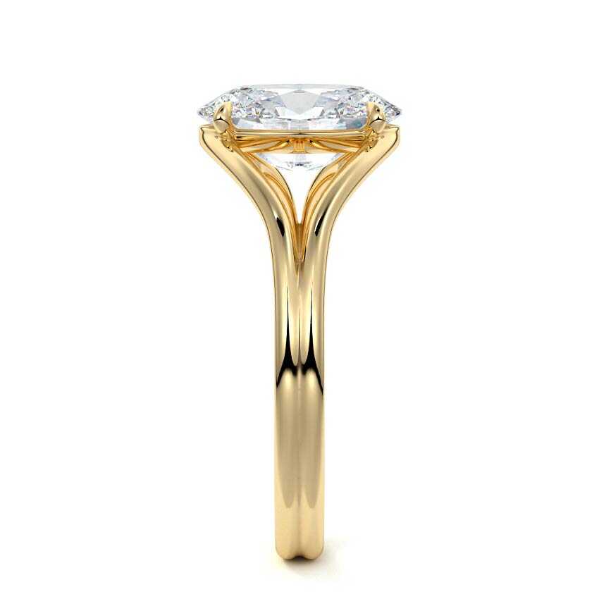 Irina - Oval Yellow Gold Lab Grown Diamond Engagement Ring | Nura Lab