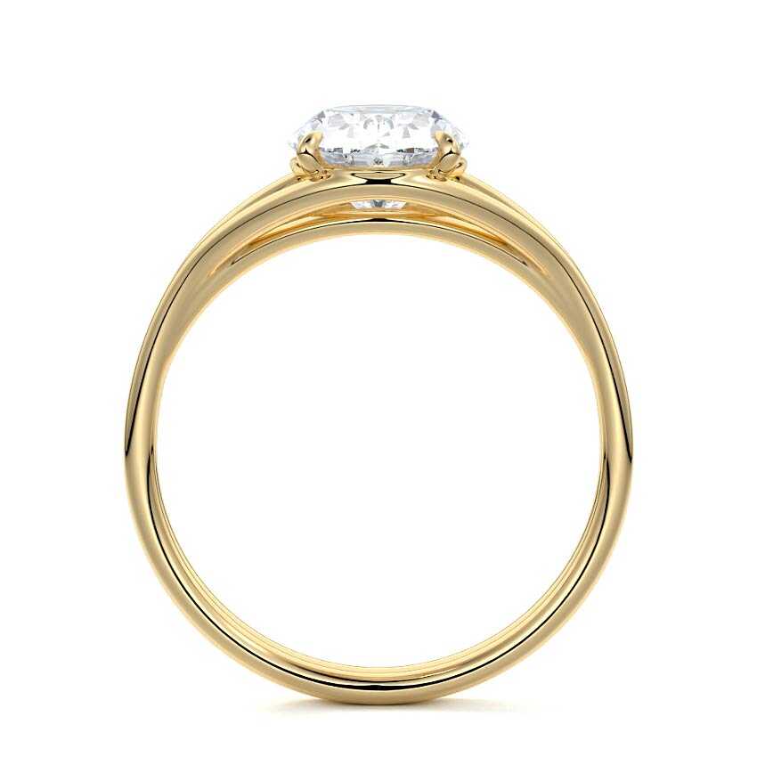 Irina - Oval Yellow Gold Lab Grown Diamond Engagement Ring | Nura Lab