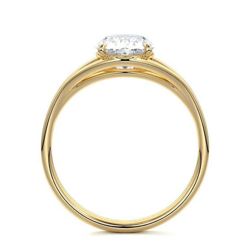 Irina - Oval Yellow Gold Lab Grown Diamond Engagement Ring | Nura Lab