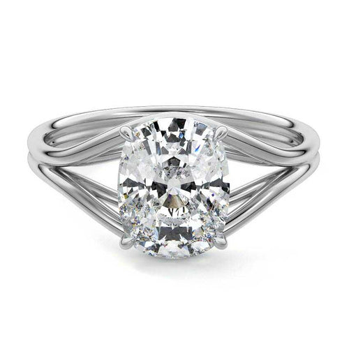 Irina - Cushion Platinum Lab Grown Diamond Engagement Ring | Nura Lab