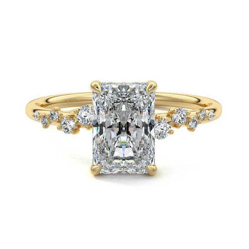 Jessara - Radiant Yellow Gold Lab Grown Diamond Engagement Ring | Nura Lab