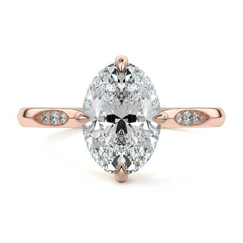 Kaia - Oval Rose Gold Lab Grown Diamond Engagement Ring | Nura Lab