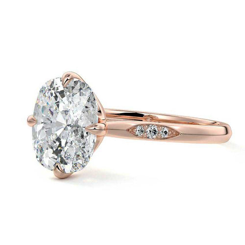 Kaia - Cushion Rose Gold Lab Grown Diamond Engagement Ring | Nura Lab