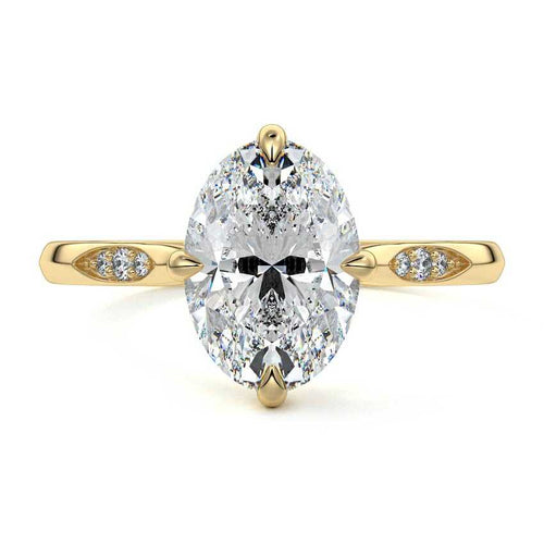 Kaia - Oval Yellow Gold Lab Grown Diamond Engagement Ring | Nura Lab