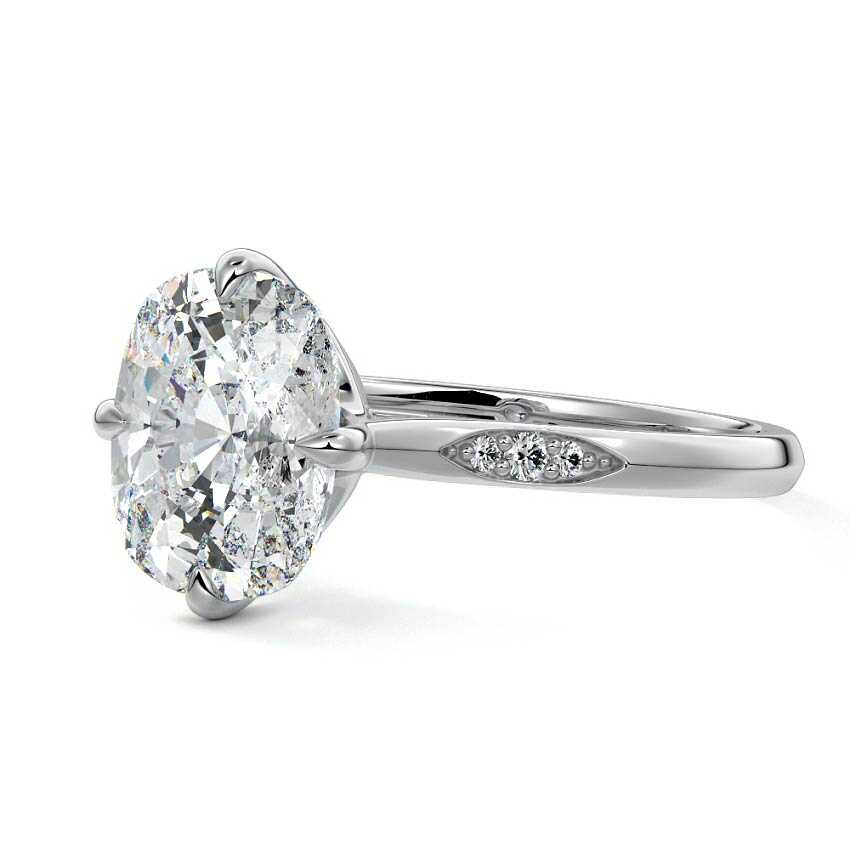 Kaia - Cushion White Gold Lab Grown Diamond Engagement Ring | Nura Lab