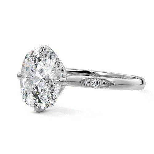 Kaia - Cushion White Gold Lab Grown Diamond Engagement Ring | Nura Lab