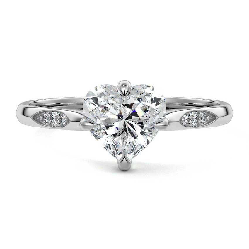 Kaia - Heart White Gold Lab Grown Diamond Engagement Ring | Nura Lab
