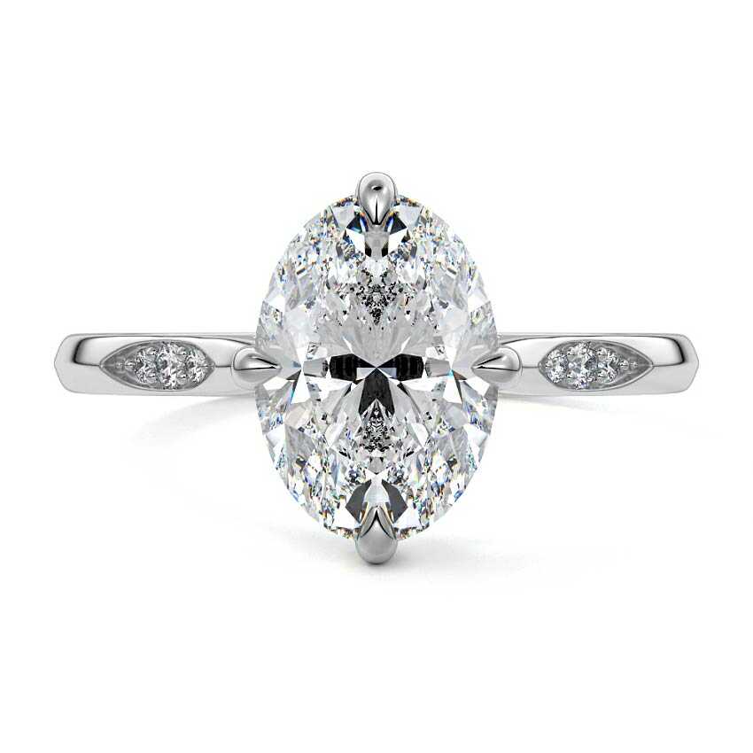 Kaia - Oval Platinum Lab Grown Diamond Engagement Ring | Nura Lab
