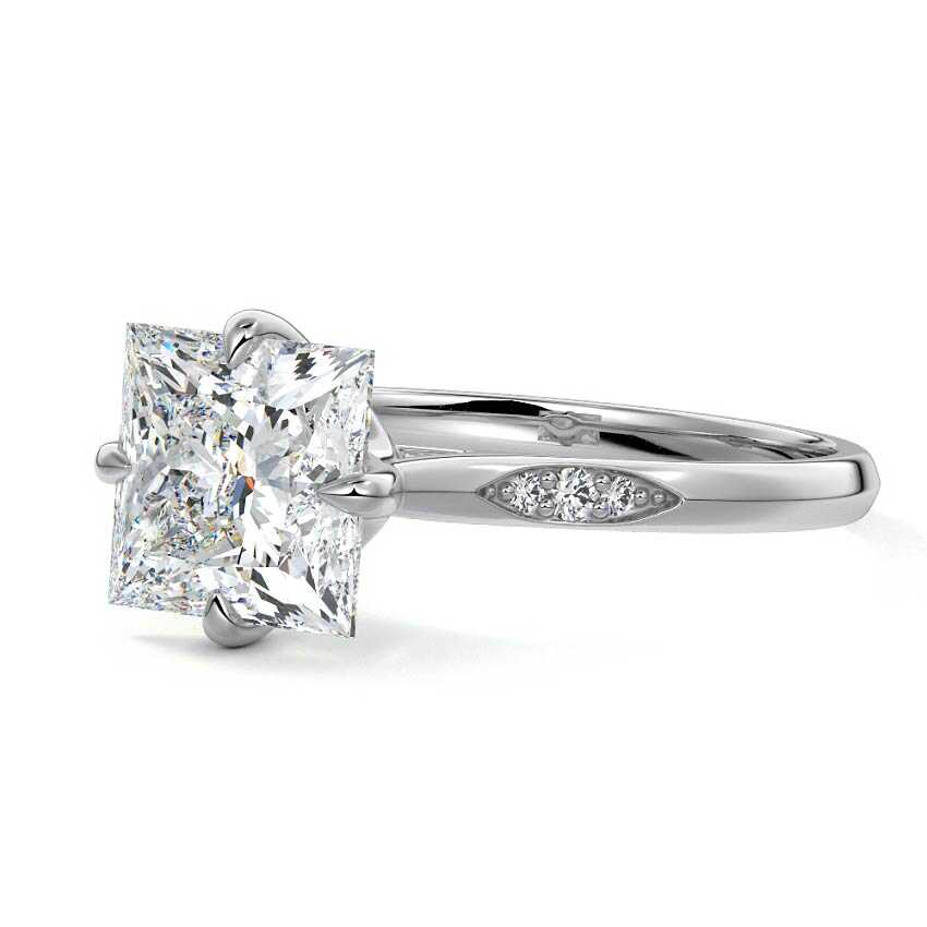 Kaia - Princess Platinum Lab Grown Diamond Engagement Ring | Nura Lab