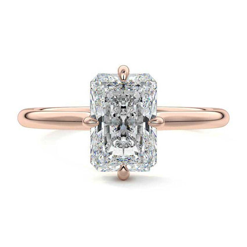 Ornella - Radiant Rose Gold Lab Grown Diamond Engagement Ring | Nura Lab