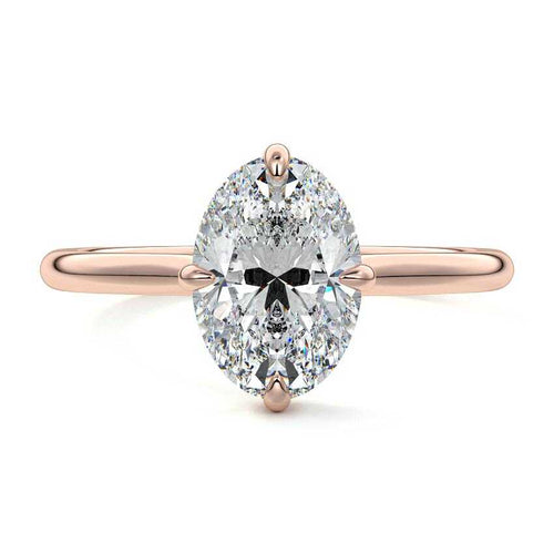 Ornella - Oval Rose Gold Lab Grown Diamond Engagement Ring | Nura Lab