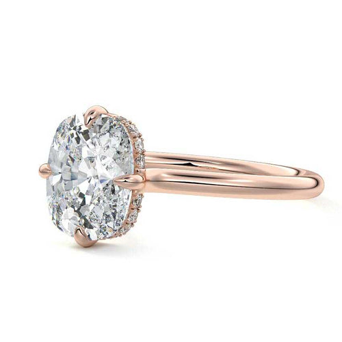 Ornella - Cushion Rose Gold Lab Grown Diamond Engagement Ring | Nura Lab