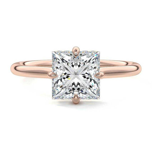 Ornella - Princess Rose Gold Lab Grown Diamond Engagement Ring | Nura Lab