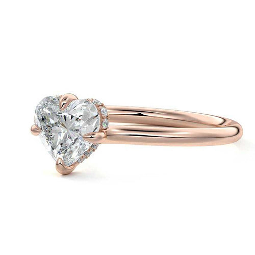 Ornella - Heart Rose Gold Lab Grown Diamond Engagement Ring | Nura Lab