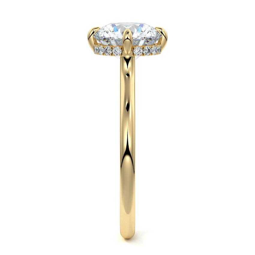 Ornella - Round Yellow Gold Lab Grown Diamond Engagement Ring | Nura Lab