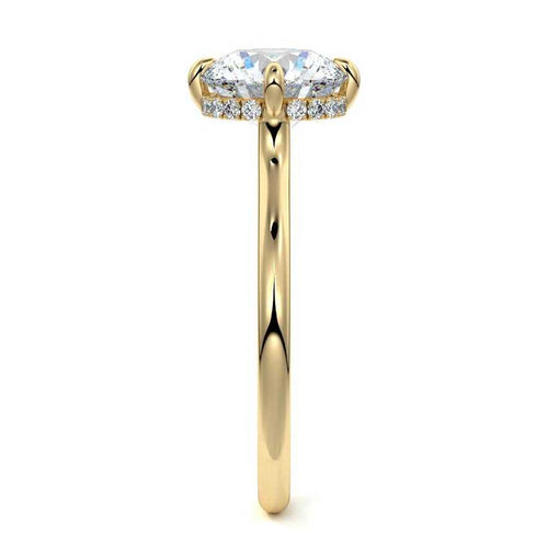 Ornella - Round Yellow Gold Lab Grown Diamond Engagement Ring | Nura Lab