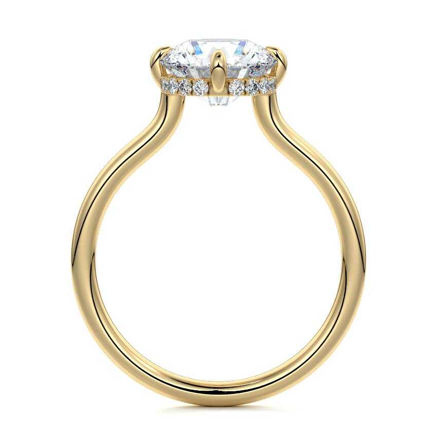 Ornella - Round Yellow Gold Lab Grown Diamond Engagement Ring | Nura Lab