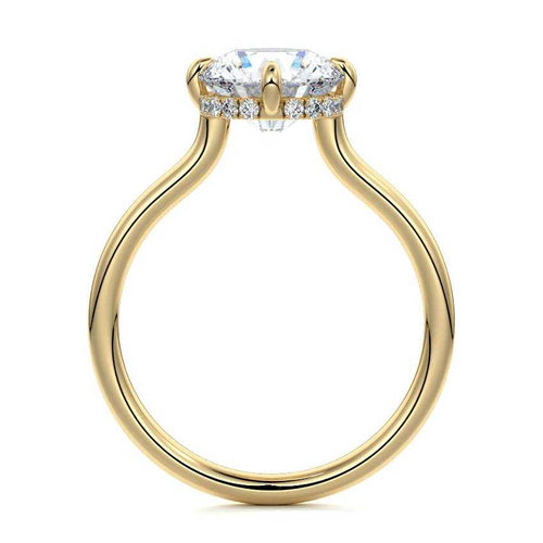 Ornella - Round Yellow Gold Lab Grown Diamond Engagement Ring | Nura Lab