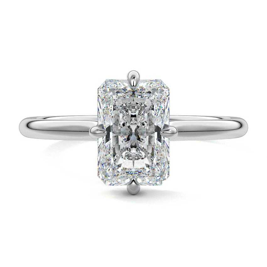 Ornella - Radiant Yellow Gold Lab Grown Diamond Engagement Ring | Nura Lab