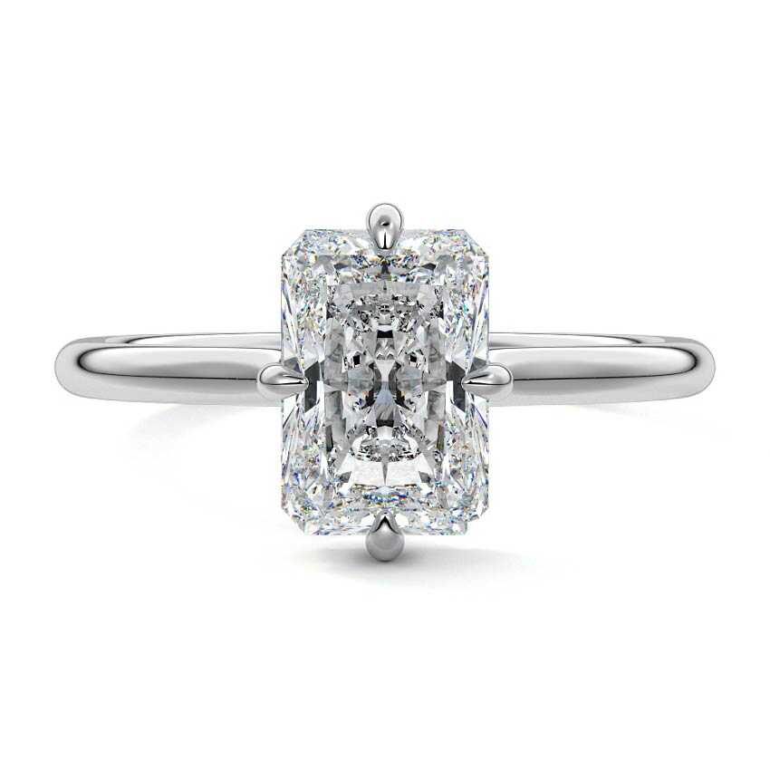 Ornella - Radiant White Gold Lab Grown Diamond Engagement Ring | Nura Lab