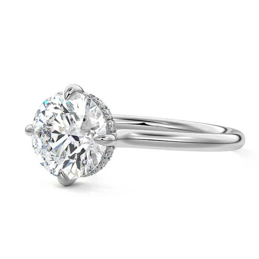 Ornella - Round Platinum Lab Grown Diamond Engagement Ring | Nura Lab