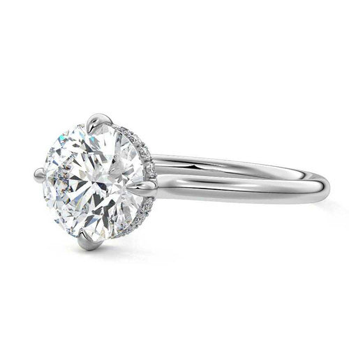 Ornella - Round Platinum Lab Grown Diamond Engagement Ring | Nura Lab